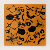 ハロウィーンスケルトンマカブレダンス ジグソーパズル (横)