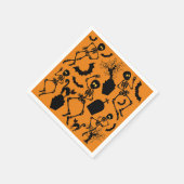 ハロウィーンスケルトンマカブレダンス スタンダードカクテルナプキン (角)