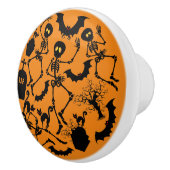 ハロウィーンスケルトンマカブレダンス セラミックノブ (右)