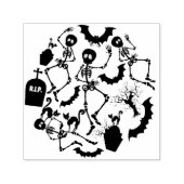 ハロウィーンスケルトンマカブレダンス セルフインキングスタンプ (デザイン)