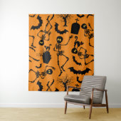 ハロウィーンスケルトンマカブレダンス タペストリー (インサイチュ)