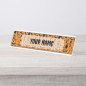 ハロウィーンスケルトンマカブレダンス デスクネームプレート (正面)