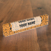 ハロウィーンスケルトンマカブレダンス デスクネームプレート (側面)