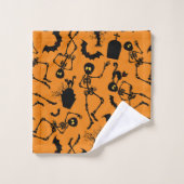 ハロウィーンスケルトンマカブレダンス バスタオルセット (ウォッシュタオル)