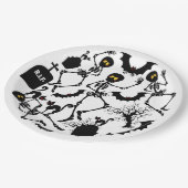 ハロウィーンスケルトンマカブレダンス ペーパープレート (アングル)