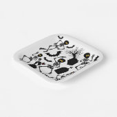 ハロウィーンスケルトンマカブレダンス ペーパープレート (傾斜あり)