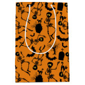 ハロウィーンスケルトンマカブレダンス ミディアムペーパーバッグ (正面)