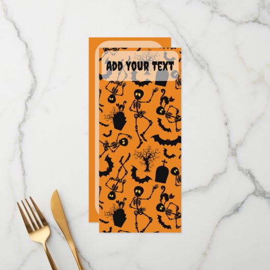 ハロウィーンスケルトンマカブレダンス メニュー (正面/裏面インサイチュ)