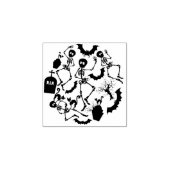 ハロウィーンスケルトンマカブレダンス ラバースタンプ (インプリント)