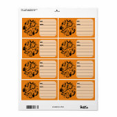 ハロウィーンスケルトンマカブレダンス ラベル (フルシート)