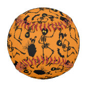 ハロウィーンスケルトンマカブレダンス 野球ボール (裏面)