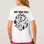 ハロウィーンスケルトンマカブレダンス Tシャツ (裏面)