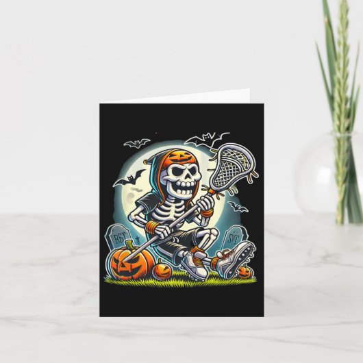 ハロウィーンスケルトンラクロス カード (正面)