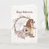 ハロウィーンスケルトンランタンフローラ カード (正面)