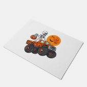 ハロウィーンスケルトン乗馬モンスタートラック ドアマット (アングル)