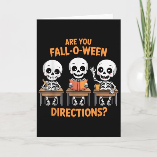 ハロウィーンスケルトン先生はYou秋O Ween Dir カード (正面)