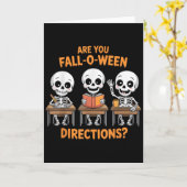 ハロウィーンスケルトン先生はYou秋O Ween Dir カード (黄色い花)