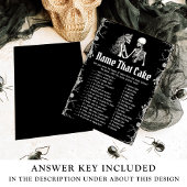 ハロウィーンスケルトン名ザケーキブライダルゲーム 招待状