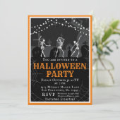 ハロウィーンスケルトン墓地コスチュームパーティー 招待状 (スタンド正面)