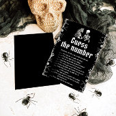 ハロウィーンスケルトン数字の推測ブライダルゲーム 招待状