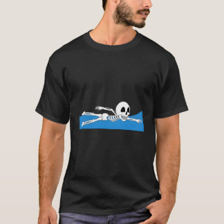 ハロウィーンスケルトン泳ぐ人オールハローズエブギフトF Tシャツ