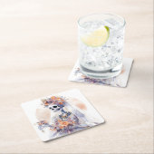 ハロウィーンスケルトン紙コースター スクエアペーパーコースター (インサイチュ)