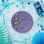 ハロウィーンスケルトン紙プレート7" ペーパープレート (パーティー)