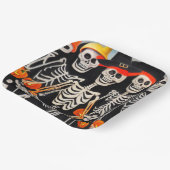 ハロウィーンスケルトン紙プレート ペーパープレート (傾斜あり)