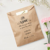 ハロウィーンスケルトン結婚ラブズの名前ありがとう フェイバーバッグ (封をした状態)