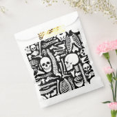 ハロウィーンスケルトン解剖学的ボーンパターン フェイバーバッグ (封をした状態)