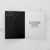 ハロウィーンスケルトン誕生日カップケーキ カード (内部)