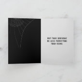 ハロウィーンスケルトン誕生日 カード (内部)