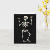 ハロウィーンスケルトン飲み込みマンハッタンテール カード (黄色い花)