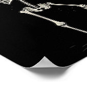 ハロウィーンスケルトン飲み込みマンハッタンテール ポスター (角)