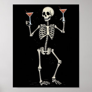 ハロウィーンスケルトン飲み込みマンハッタンテール ポスター