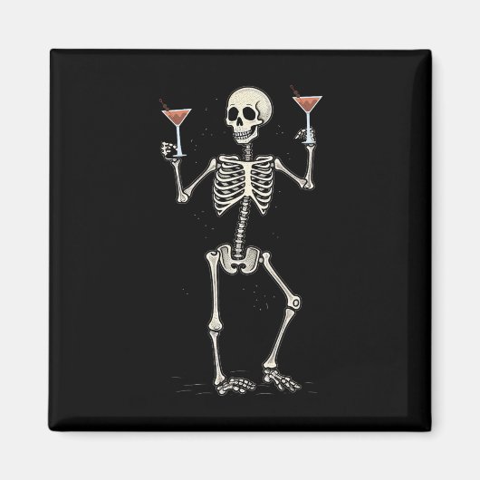 ハロウィーンスケルトン飲み込みマンハッタンテール マグネット (正面)