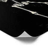 ハロウィーンスケルトン飲むマルガリータテール ポスター (角)