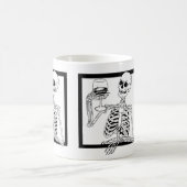 ハロウィーンスケルトン飲用ワインスカル おもしろい コーヒーマグカップ (中央)