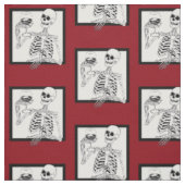 ハロウィーンスケルトン飲用ワインスカル おもしろい ファブリック (見本)