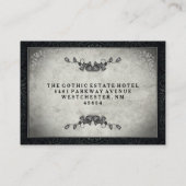 ハロウィーンスケルトン&ハートブラックグレー披露宴 エンクロージャーカード (裏面)