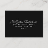 ハロウィーンスケルトン&ハートブラックグレー披露宴 エンクロージャーカード (裏面)