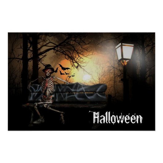 ハロウィーンスケルトン ポスター (正面)