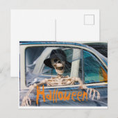 ハロウィーンスケルトン ポストカード (正面/裏面)
