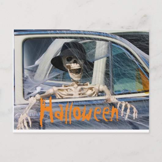 ハロウィーンスケルトン ポストカード (正面)