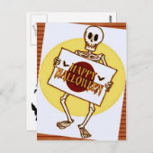 ハロウィーンスケルトン ポストカード (正面/裏面)