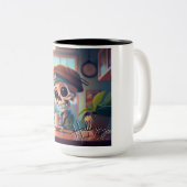 ハロウィーンスケルトン#2 ツートーンマグカップ (正面右)