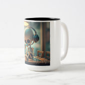 ハロウィーンスケルトン#3 ツートーンマグカップ (正面右)