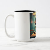 ハロウィーンスケルトン#3 ツートーンマグカップ (左)