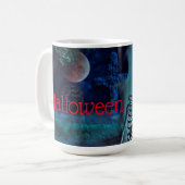 ハロウィーンスケルトンat墓地 コーヒーマグカップ (正面左)