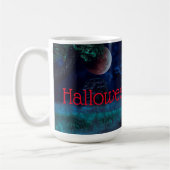 ハロウィーンスケルトンat墓地 コーヒーマグカップ (左)